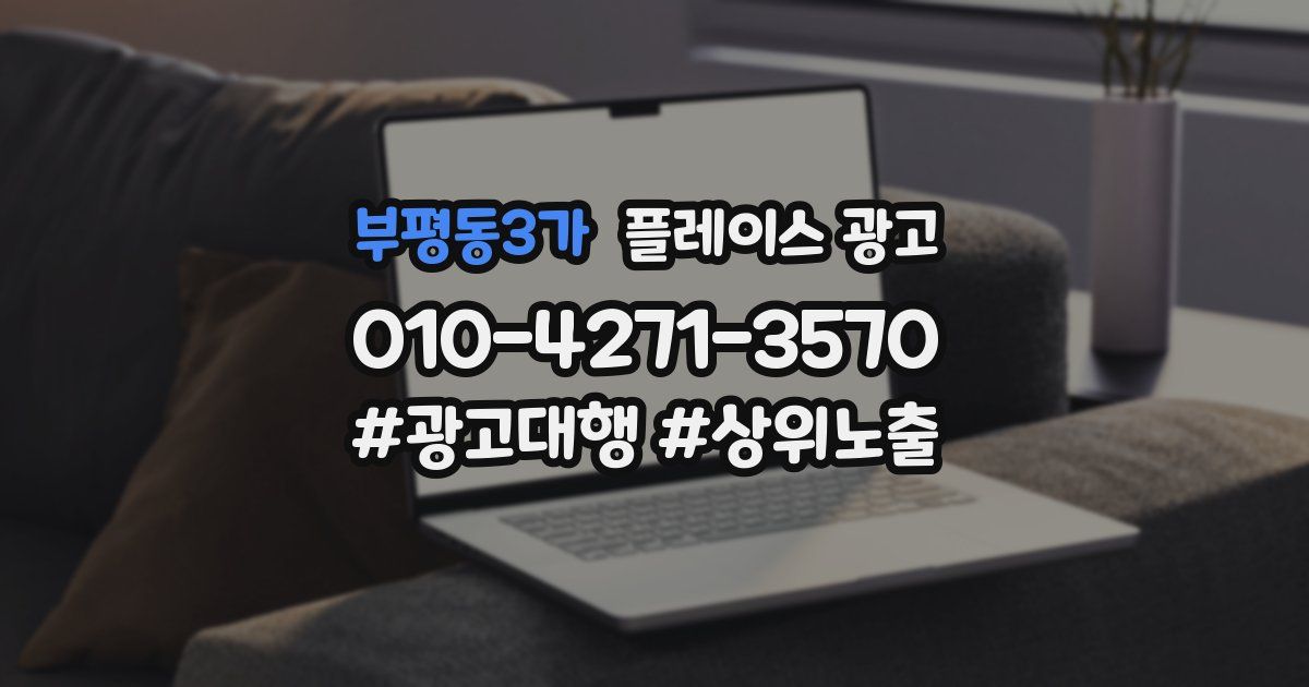 부평동3가 플레이스 광고
