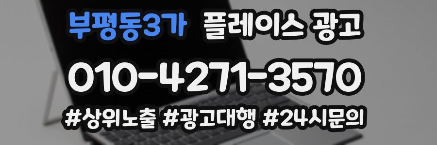 부평동3가 플레이스 광고
