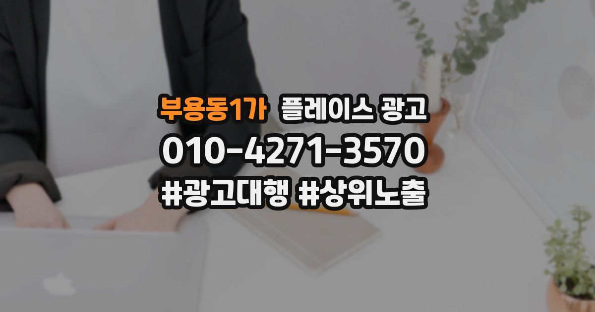 부용동1가 플레이스 광고