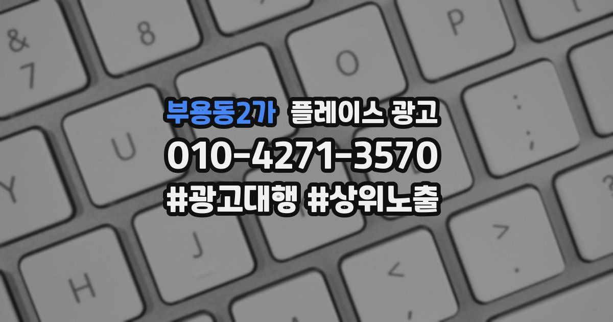 부용동2가 플레이스 광고