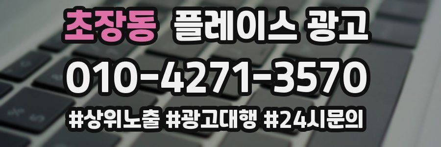 초장동 플레이스 광고