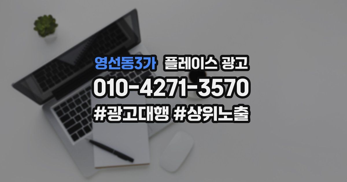 영선동3가 플레이스 광고