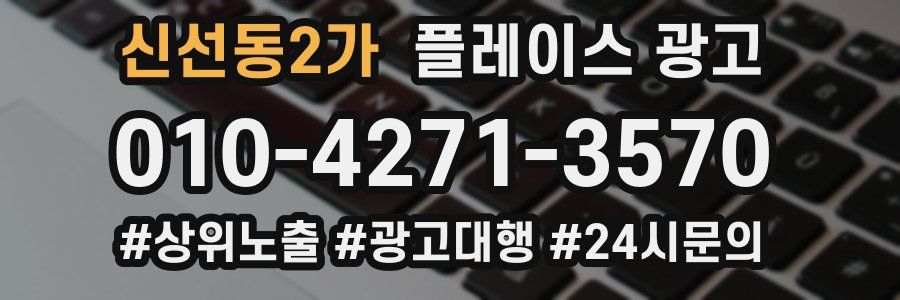 신선동2가 플레이스 광고