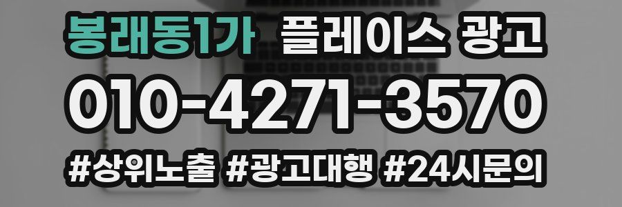 봉래동1가 플레이스 광고