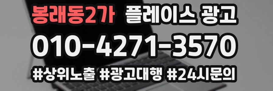 봉래동2가 플레이스 광고