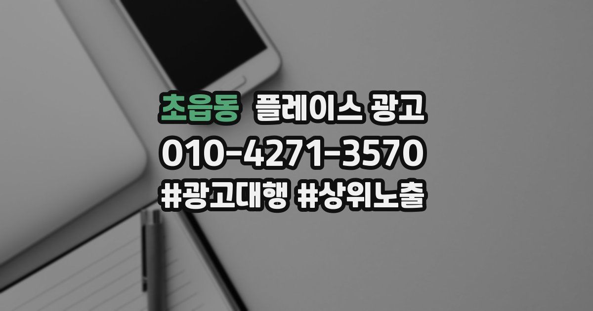 초읍동 플레이스 광고
