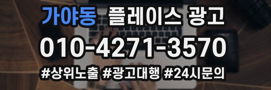 가야동 플레이스 광고