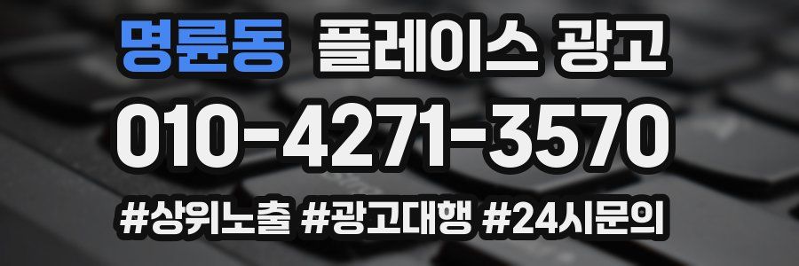 명륜동 플레이스 광고