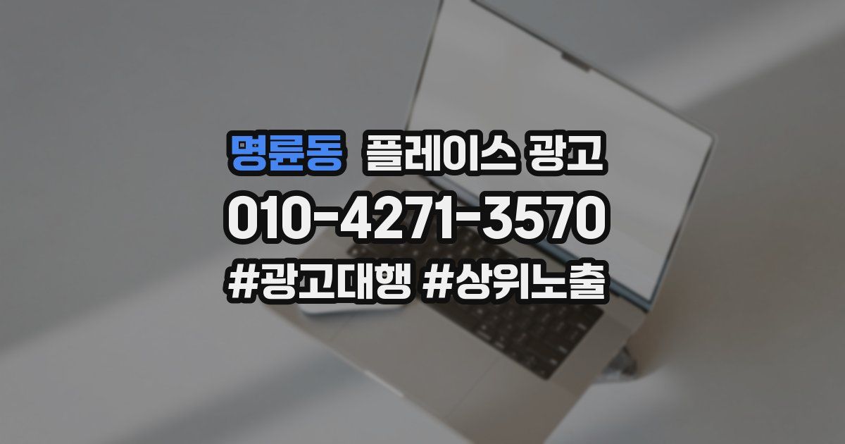 명륜동 플레이스 광고