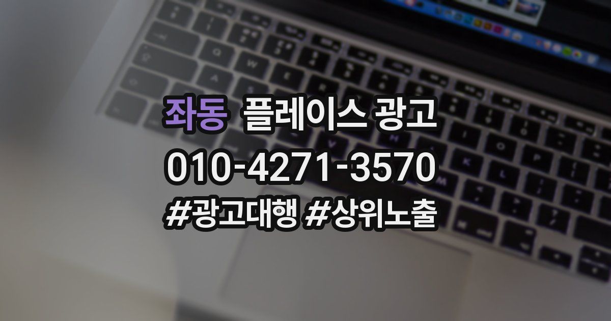 좌동 플레이스 광고