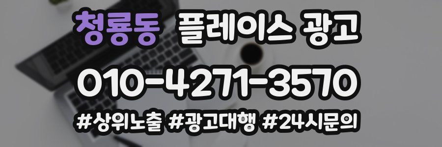 청룡동 플레이스 광고