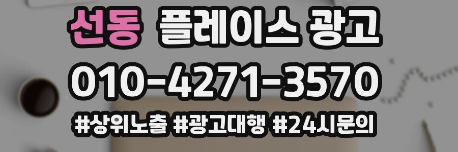 선동 플레이스 광고