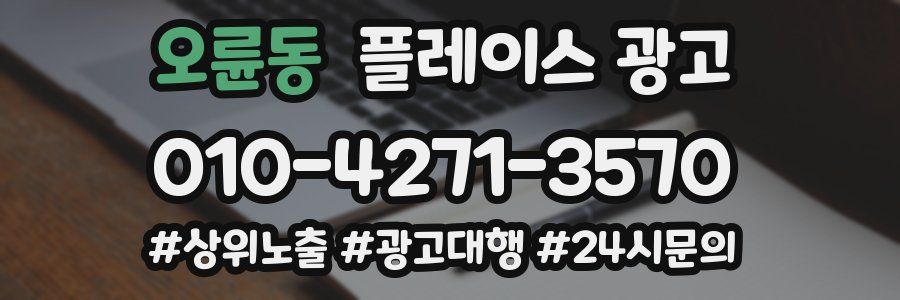 오륜동 플레이스 광고