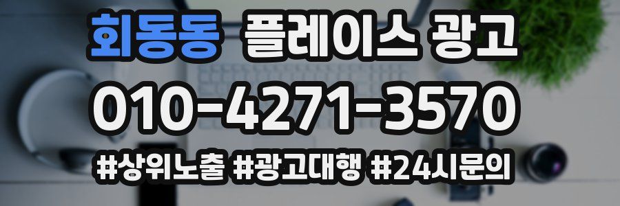회동동 플레이스 광고