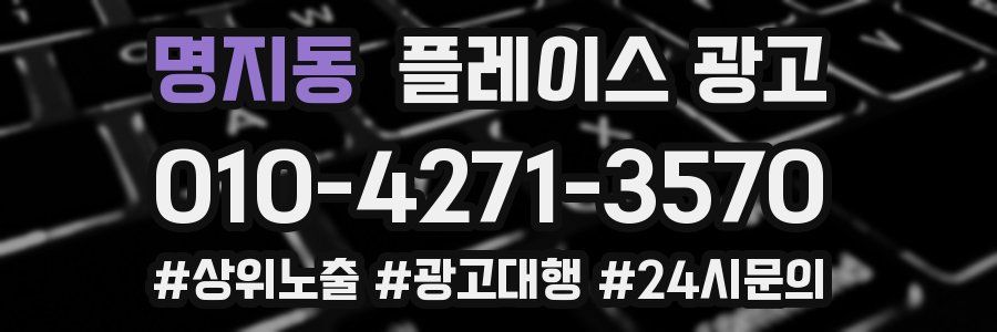 명지동 플레이스 광고