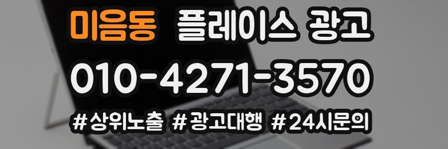 미음동 플레이스 광고