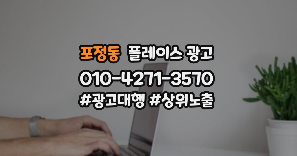 포정동 플레이스 광고
