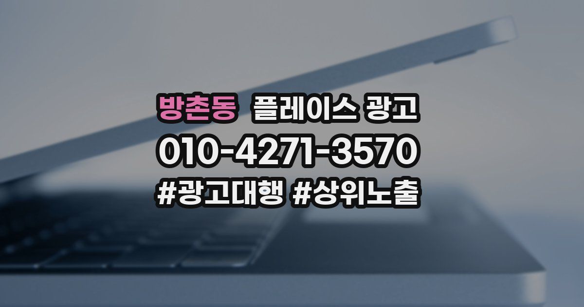 방촌동 플레이스 광고