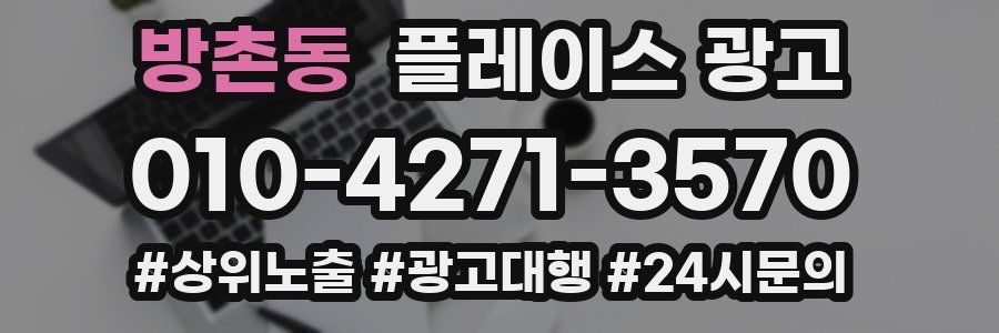 방촌동 플레이스 광고