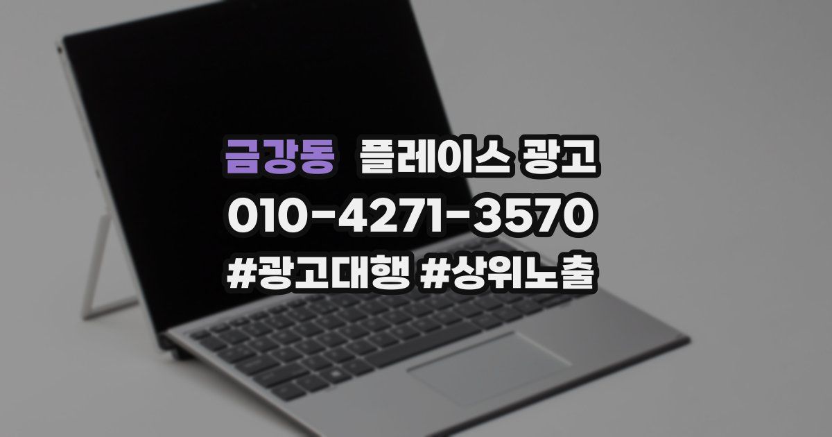 금강동 플레이스 광고