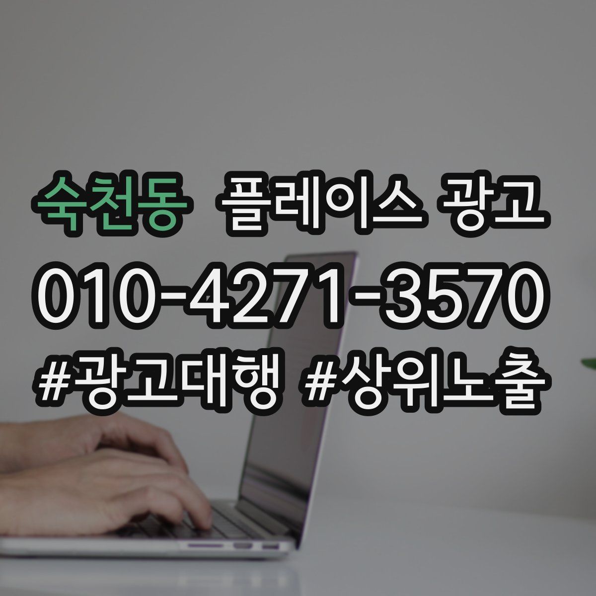 숙천동 플레이스 광고