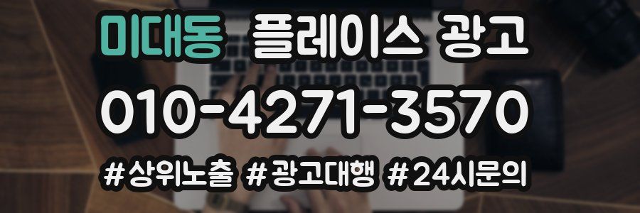 미대동 플레이스 광고