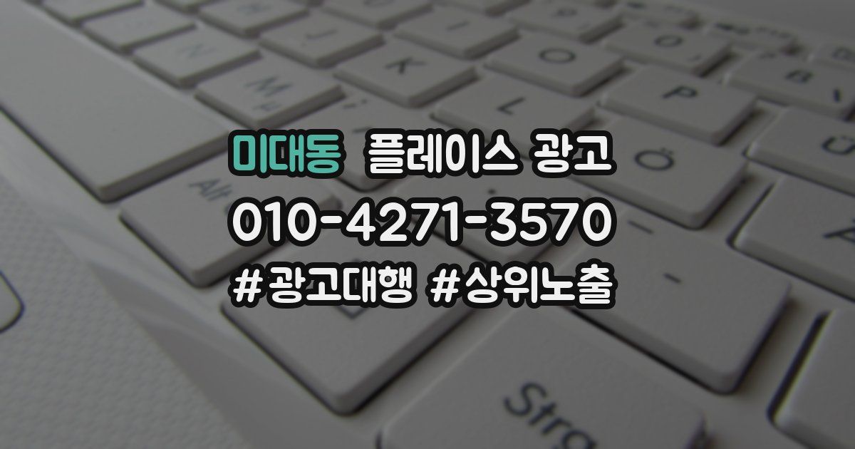 미대동 플레이스 광고