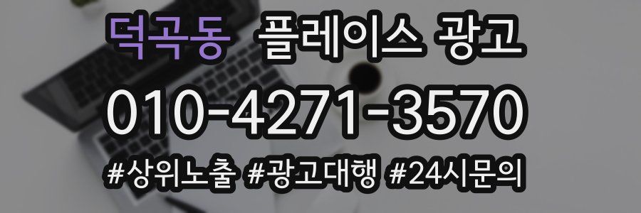 덕곡동 플레이스 광고