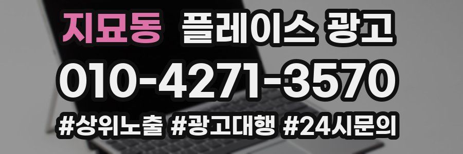 지묘동 플레이스 광고