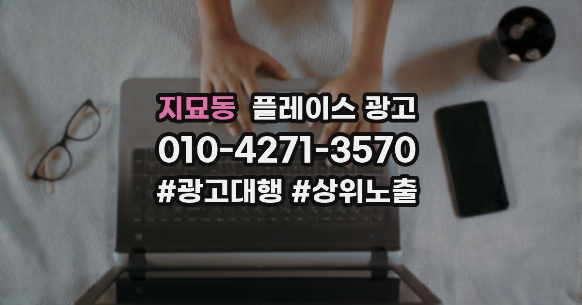 지묘동 플레이스 광고