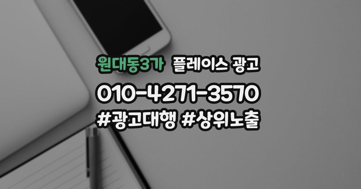 원대동3가 플레이스 광고