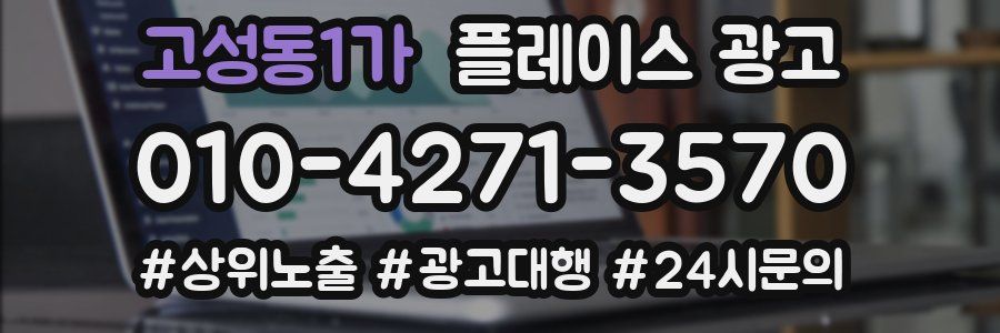 고성동1가 플레이스 광고