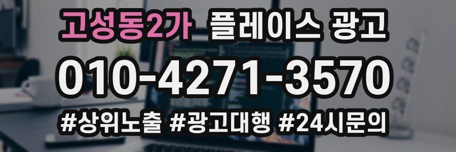 고성동2가 플레이스 광고