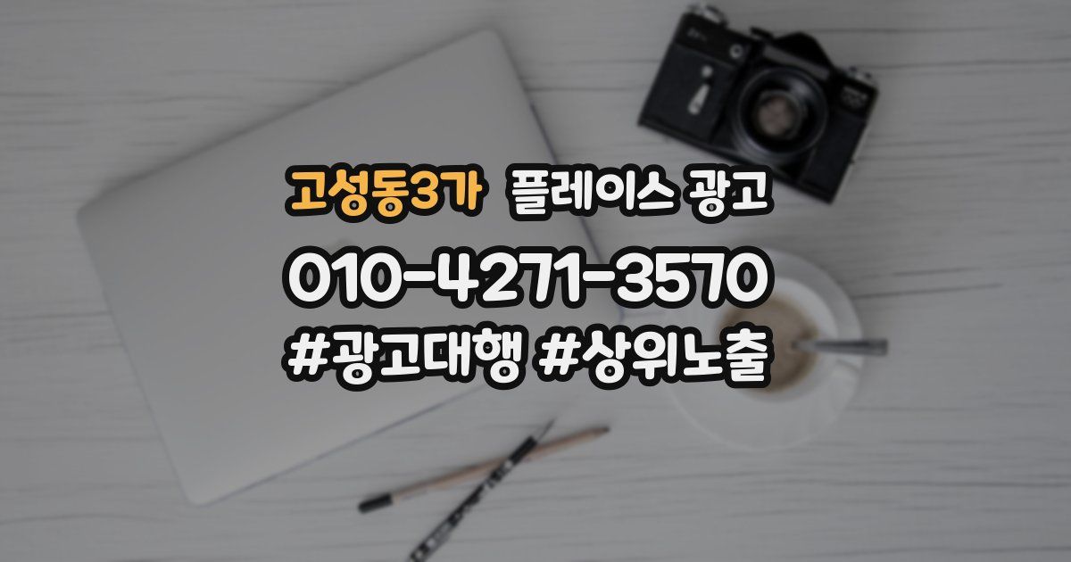 고성동3가 플레이스 광고