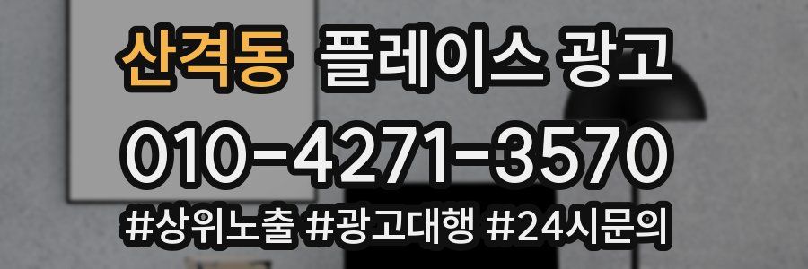 산격동 플레이스 광고