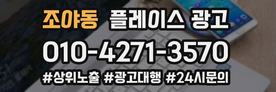 조야동 플레이스 광고