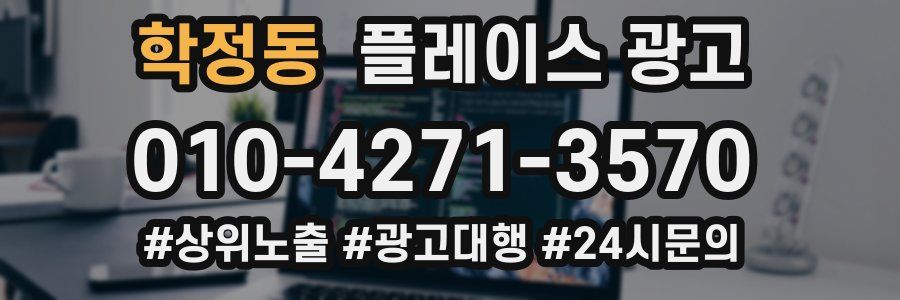 학정동 플레이스 광고