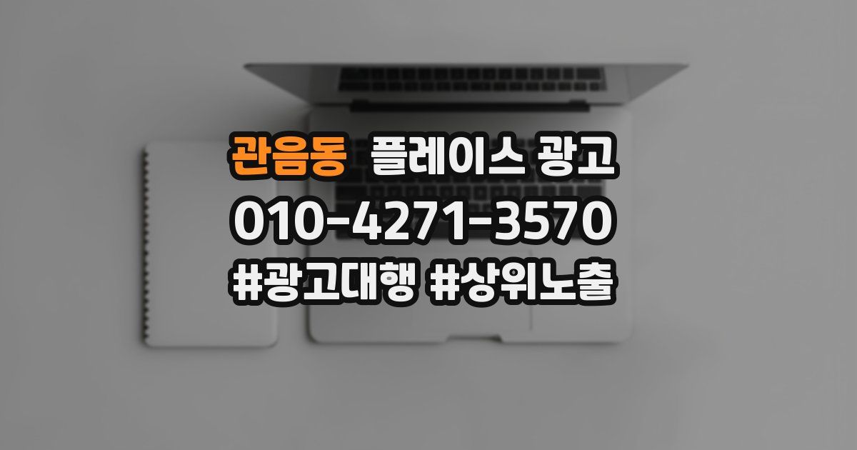 관음동 플레이스 광고