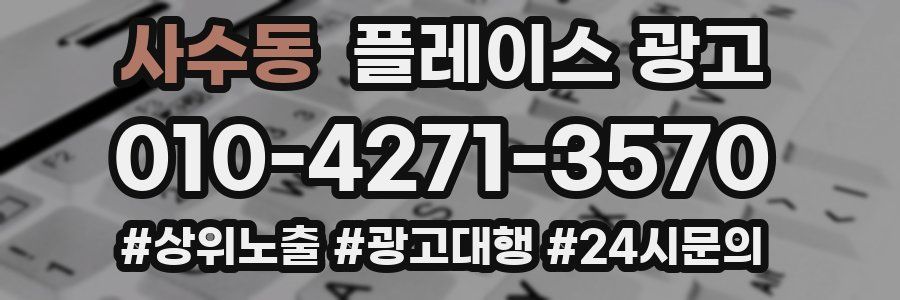 사수동 플레이스 광고