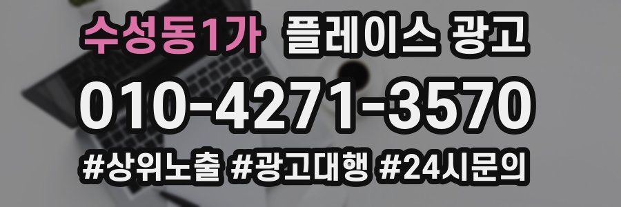 수성동1가 플레이스 광고