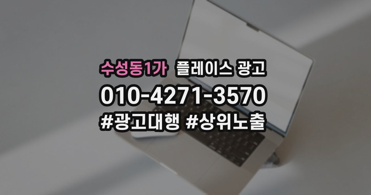 수성동1가 플레이스 광고