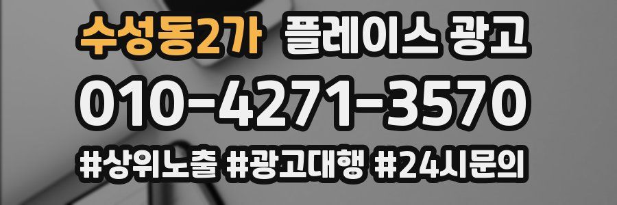 수성동2가 플레이스 광고