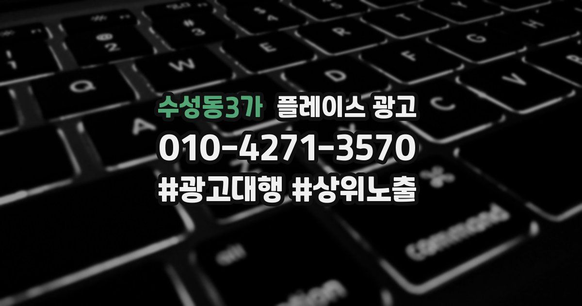 수성동3가 플레이스 광고