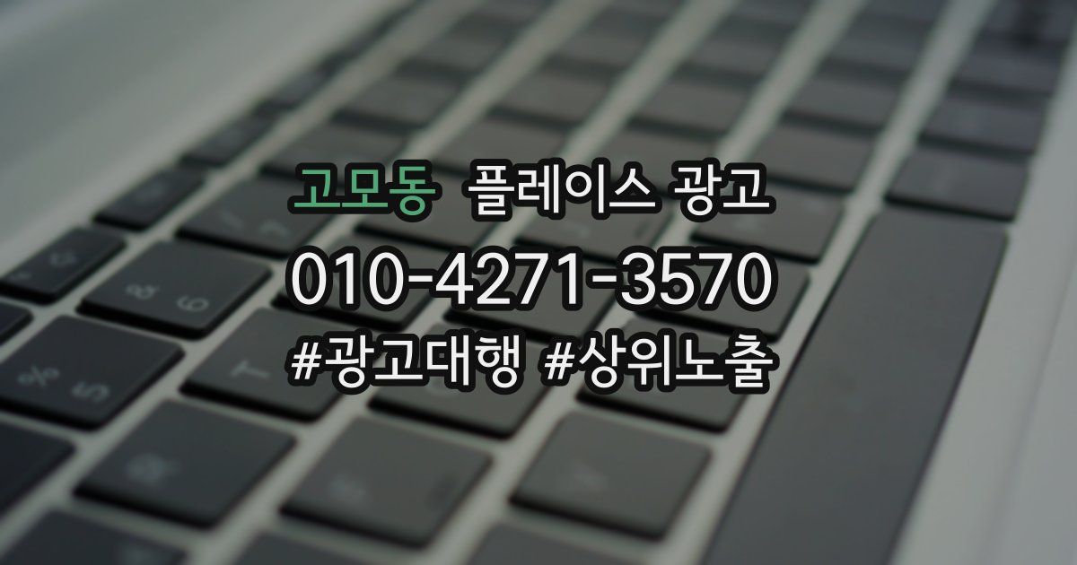 고모동 플레이스 광고