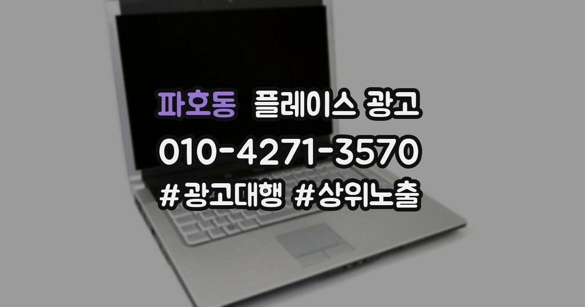 파호동 플레이스 광고