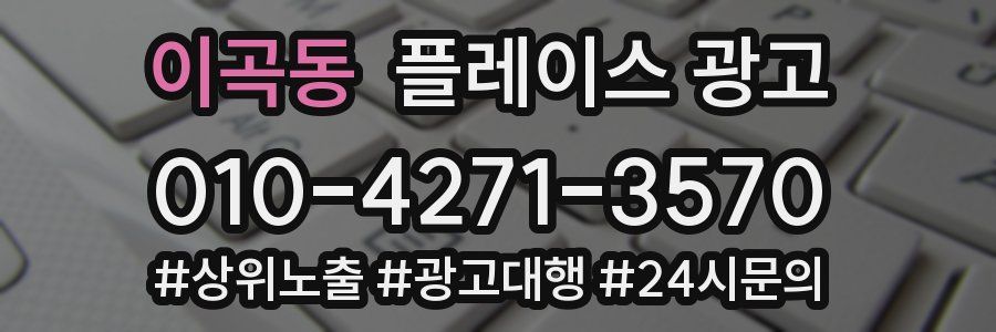 이곡동 플레이스 광고