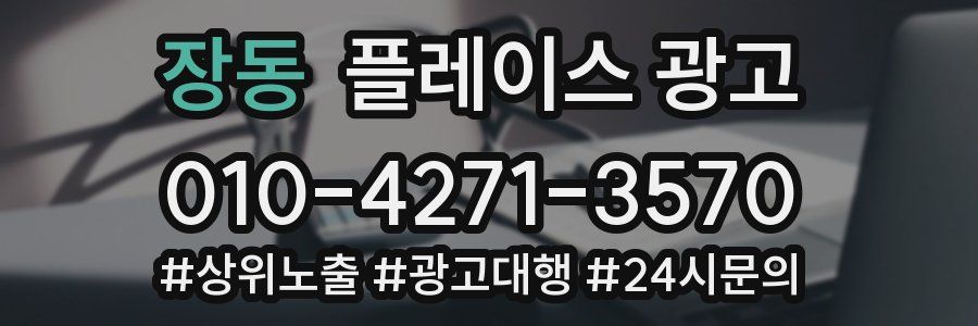장동 플레이스 광고