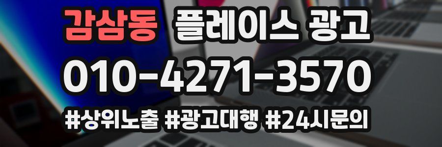 감삼동 플레이스 광고