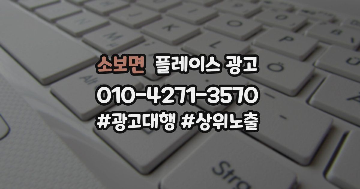 소보면 플레이스 광고