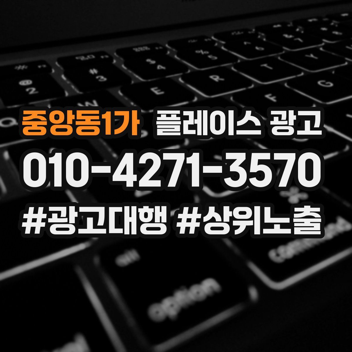 중앙동1가 플레이스 광고